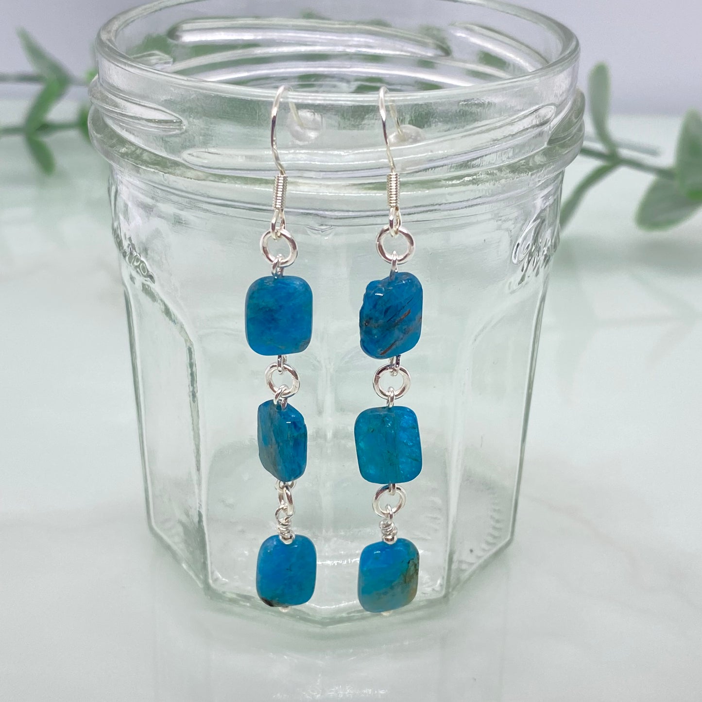 Apatite & Sterling Silver Earrings