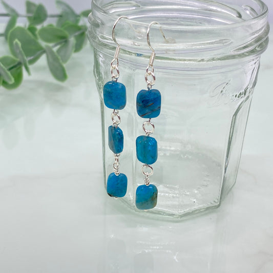 Apatite & Sterling Silver Earrings