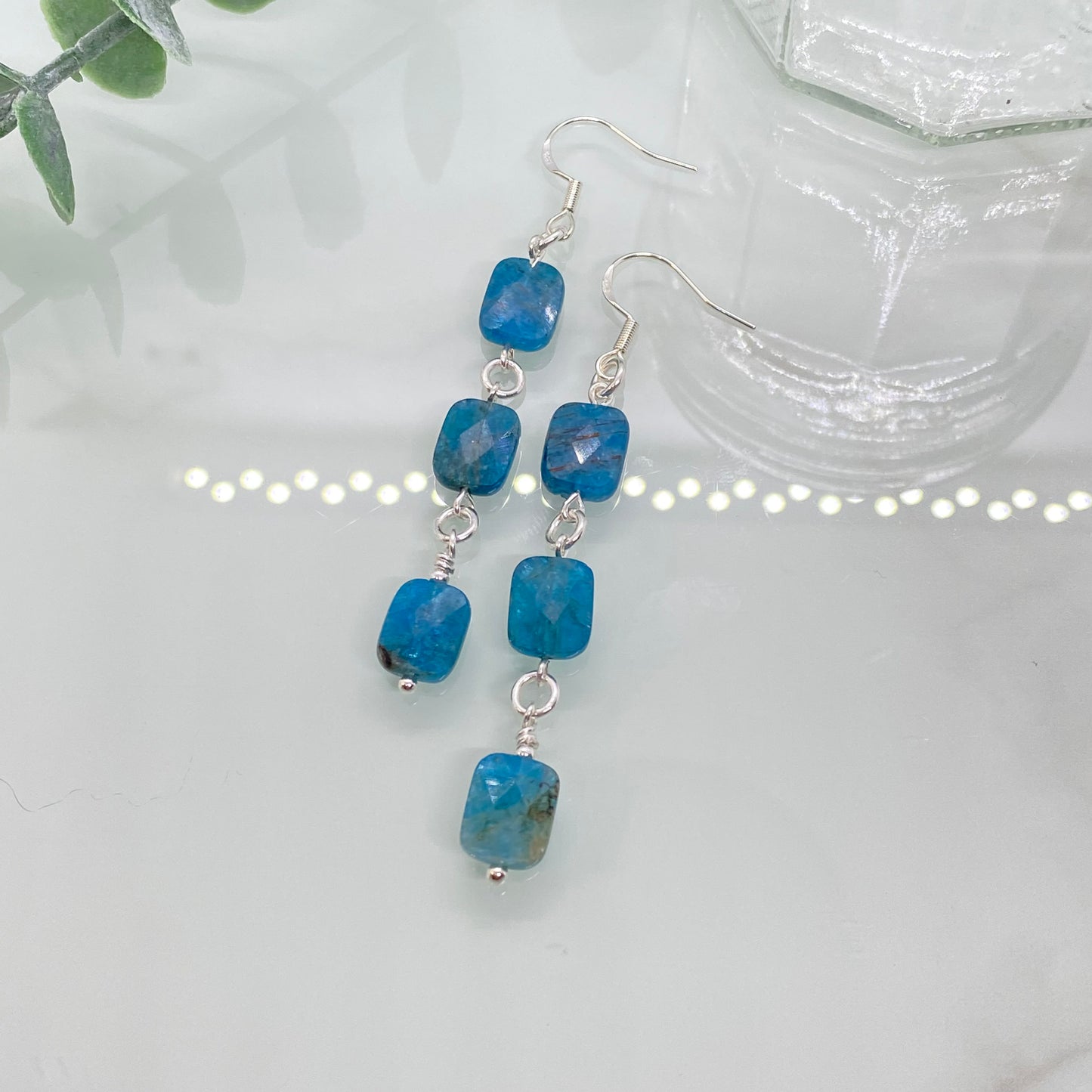 Apatite & Sterling Silver Earrings
