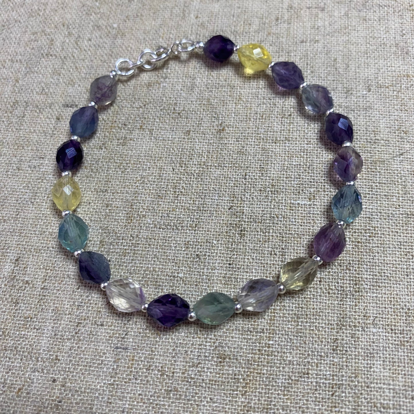 Fluorite & Sterling Silver Bracelet