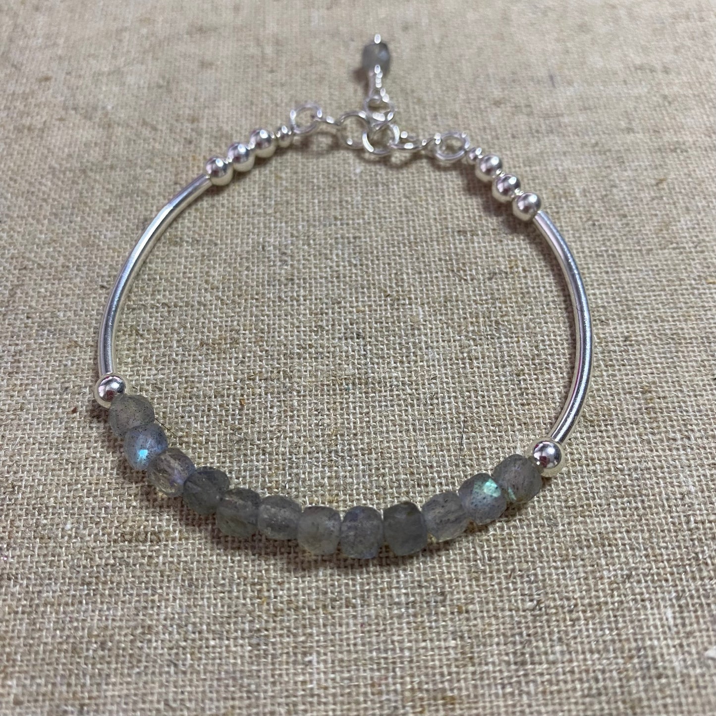 Labradorite and Sterling Silver Bracelet