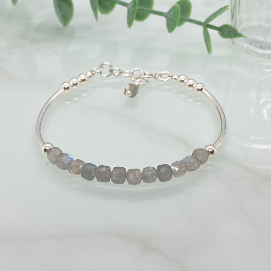 Labradorite and Sterling Silver Bracelet