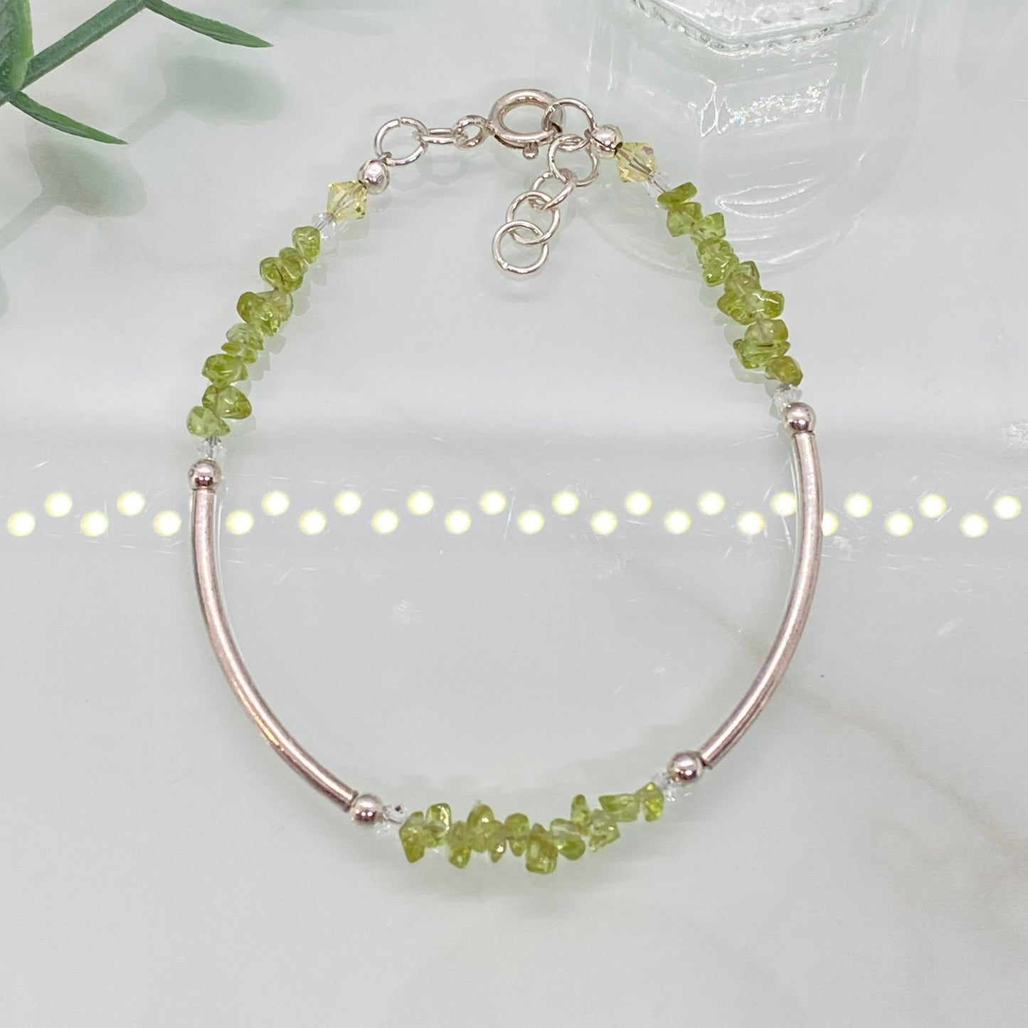 Peridot & Sterling Silver Bracelet