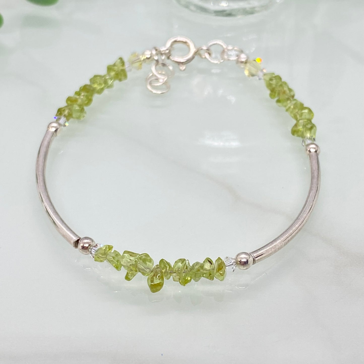 Peridot & Sterling Silver Bracelet