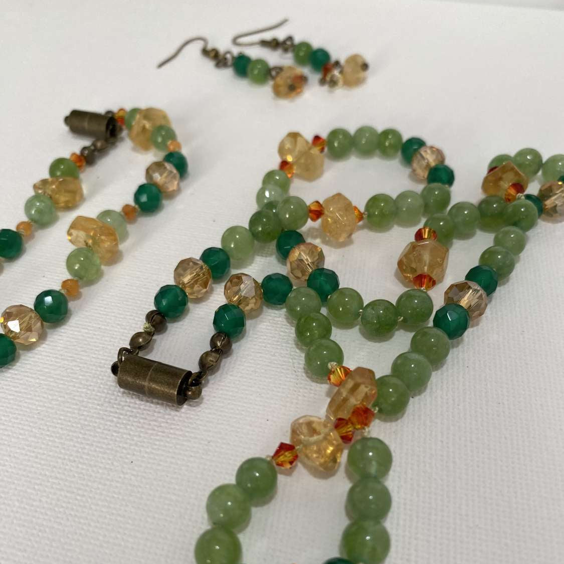 Peridot, Citrine & Chalcedony Semi Precious Set