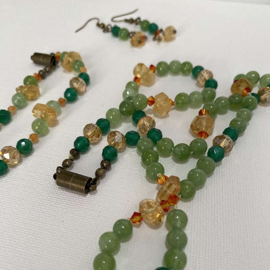 Peridot, Citrine & Chalcedony Semi Precious Set