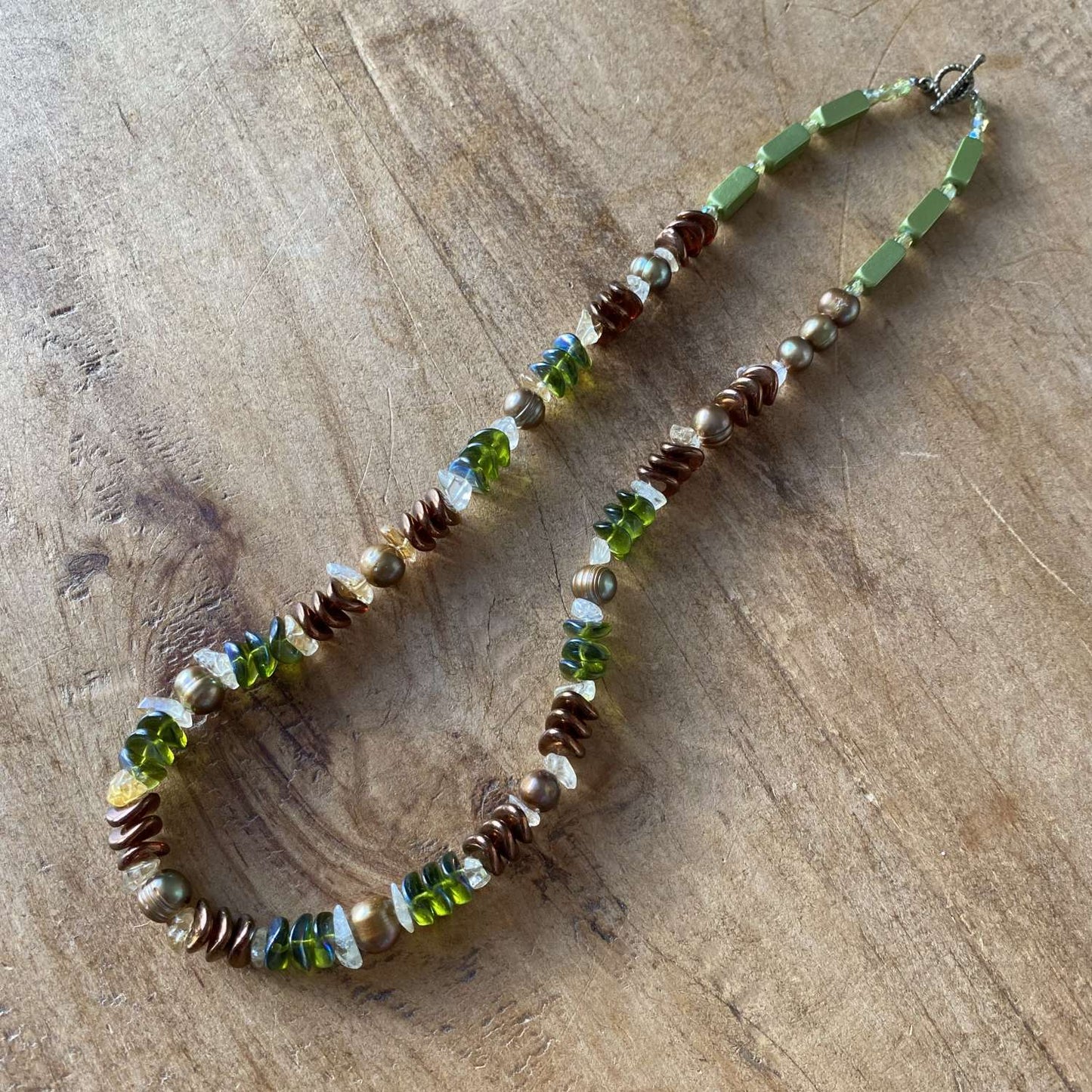 Freshwater Pearl & Citrine Semi Precious Necklace