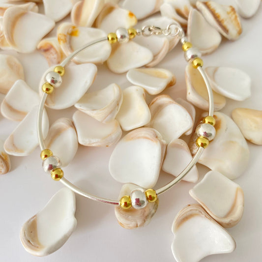 Sterling Silver & Yellow Gold Bracelet